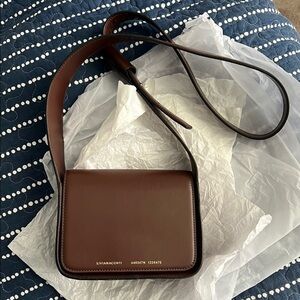 Liviana Conti Brown Leather Crossbody Bag